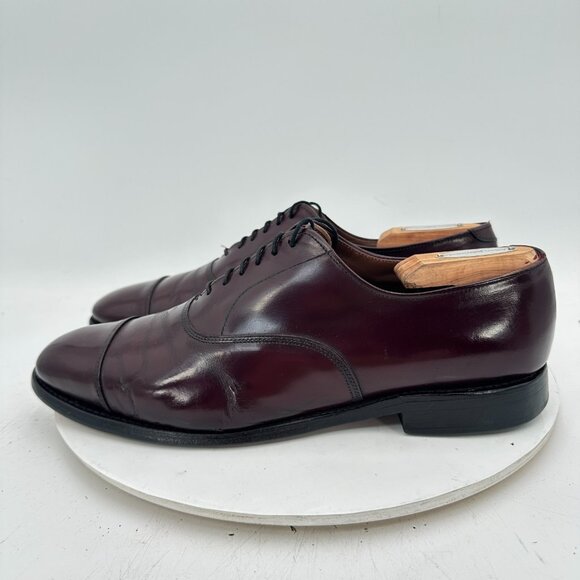 Allen Edmonds Park Avenue Men Size 9.5D Dark Brown Leather Cap Toe Oxford Shoes - Picture 2 of 12